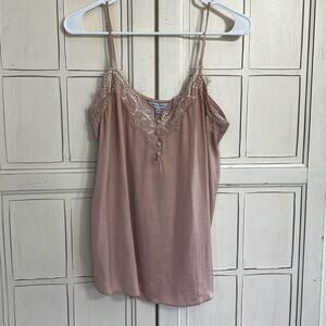NWT Naked Zebra size large cami camisole beige tank top